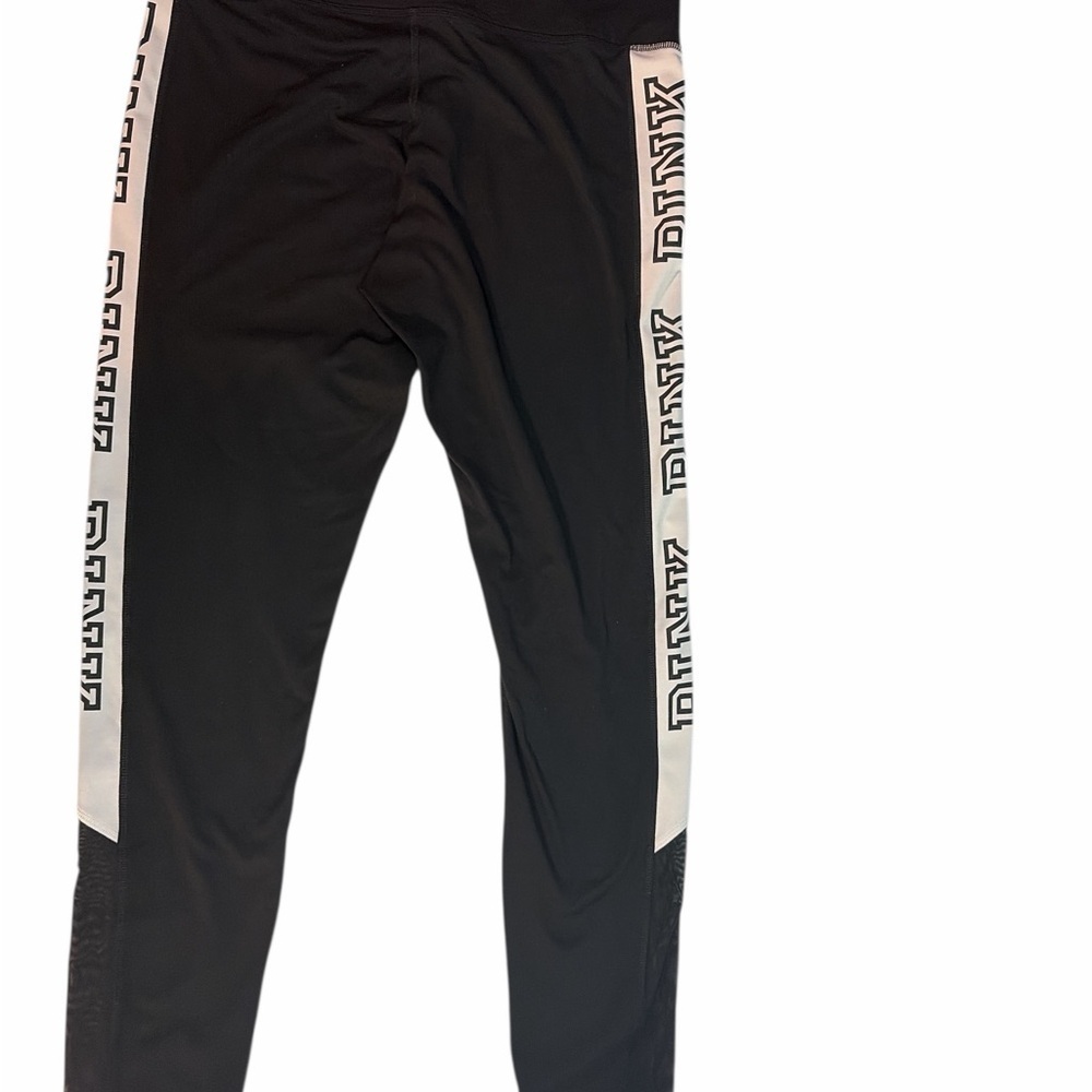 PINK Ultimate Leggings UY2K track pant Black snap side Logo wide leg pocket L - Picture 10 of 14
